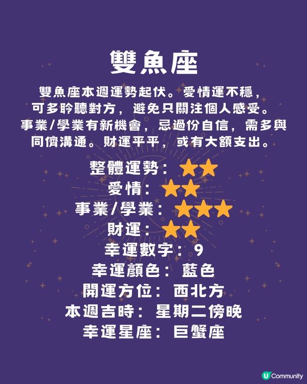 12星座本週運程(14/4-20/4)🌟