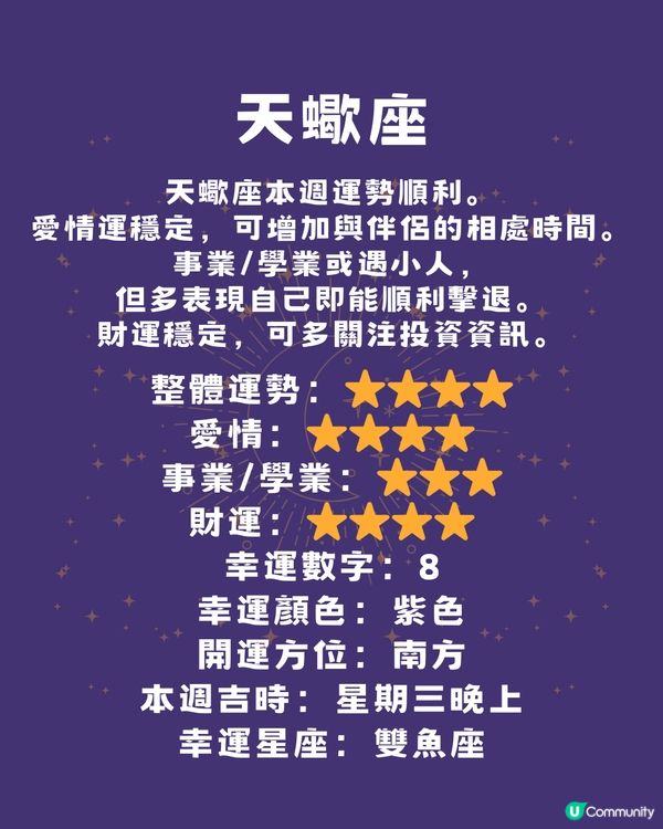 12星座本週運程(21/4-27/4)🌟