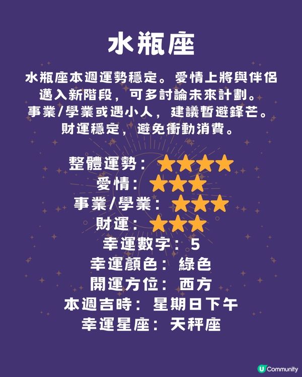 12星座本週運程(21/4-27/4)🌟