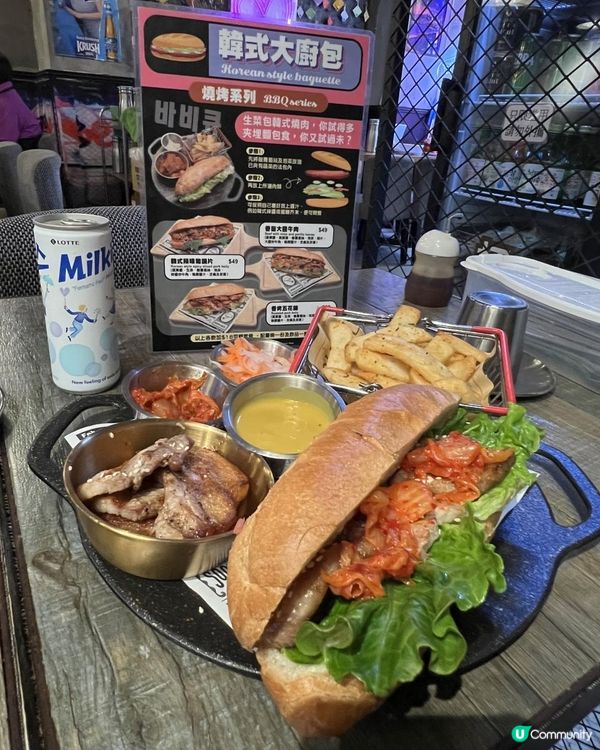 📍旺角通菜街🇰🇷新式韓國菜餐廳⭐韓川⭐新出🇰🇷韓式大廚包🥖大份夾抵食😋