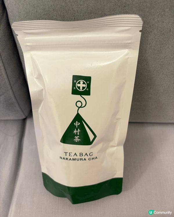 圖片中的是在日本宇治中村藤吉本店購買的綠茶茶包，日本的綠茶味...