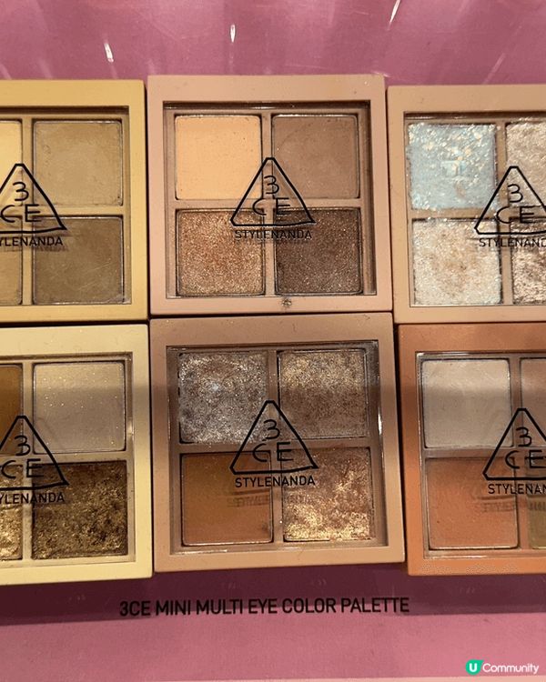 我經常使用美妝產品，是好用的四格眼影3ce，因為己將相似顏色...