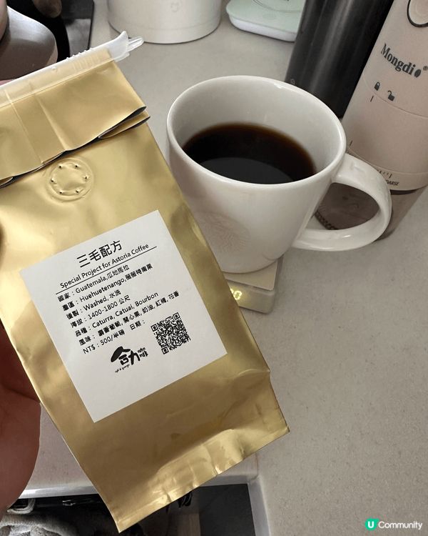 台北合力咖啡三毛配方豆，精品手沖咖啡，帶果香味道，同時帶有果...
