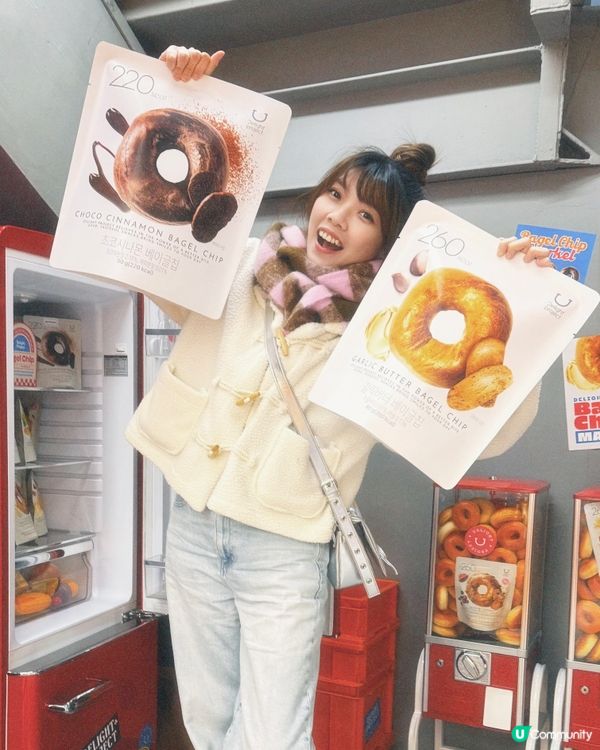 明洞Olive Young打卡位🤩 滿滿Bagel Chip