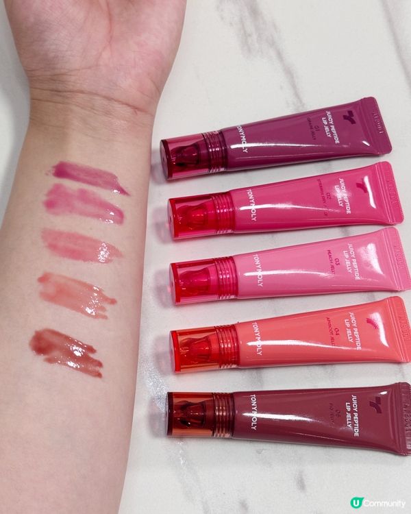 Tonymoly打造水光唇💄五款豐盈色 🌸