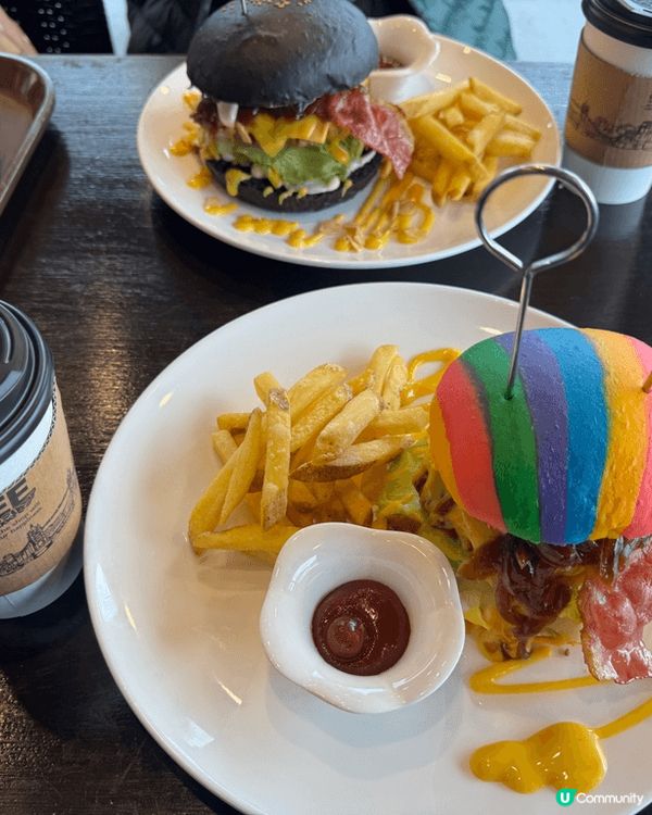 彩虹🌈漢堡，海膽拌飯，海鮮辛辣麵@濟洲牛島美食