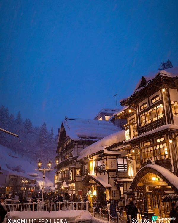 這裏是日本的河口湖和銀山溫泉,現在的銀山溫泉五點後就會關閉不...