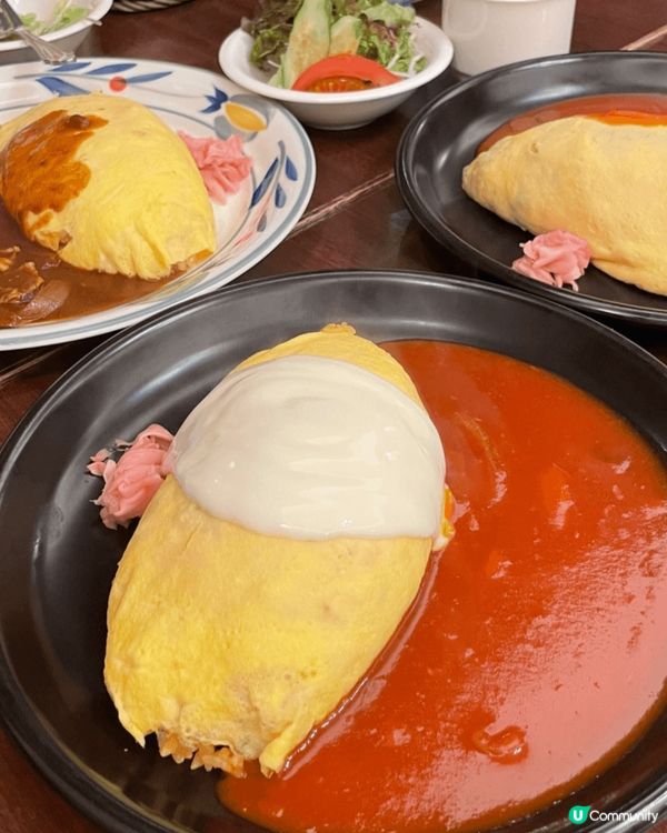 喺日本大阪心齋橋的百年老字號北極星蛋包飯，雖然而家有好多分店...