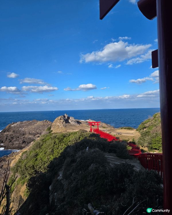 極小遊客的元乃隅神社 極多座鳥居 伸延到海邊 極美 很難到達...