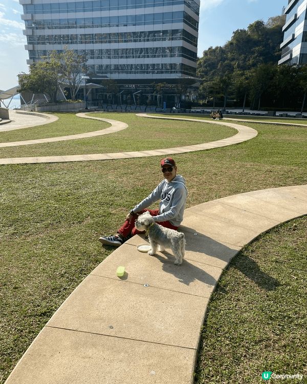 數碼港很適合帶毛孩去放電，環境很優美令人和狗都可以放鬆心情，...