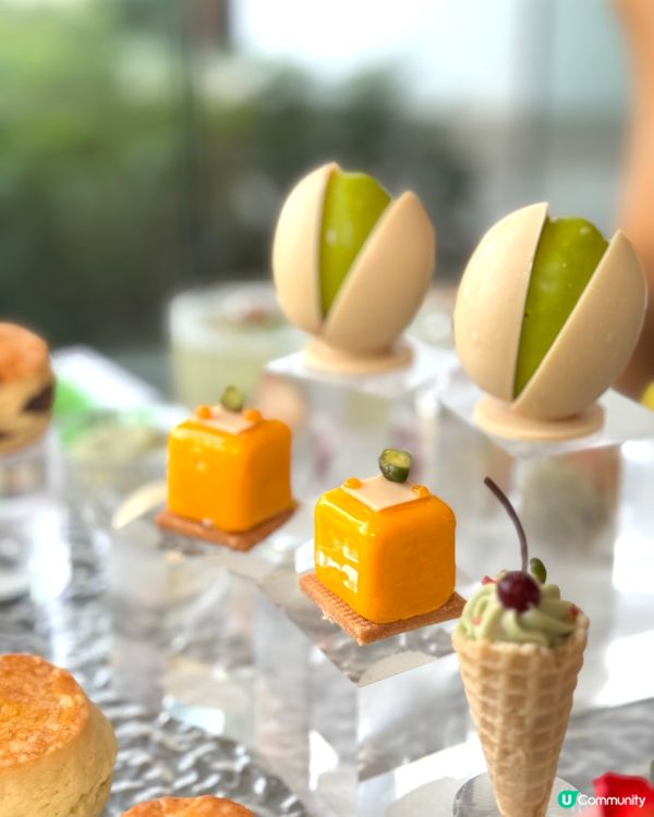 開心果控必試！💚 港麗酒店樂聚廊下午茶 🍰