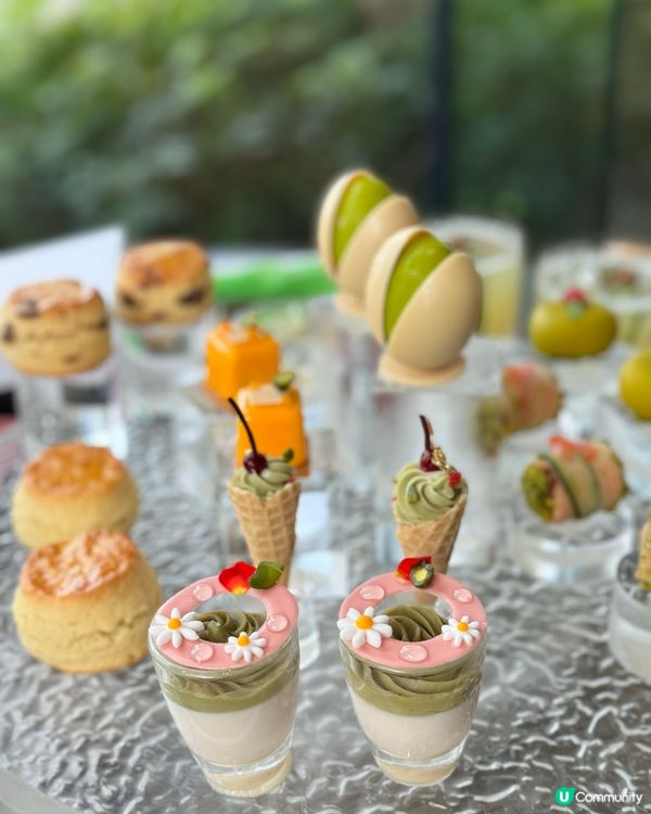 開心果控必試！💚 港麗酒店樂聚廊下午茶 🍰