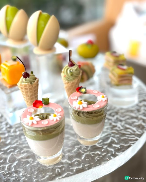 開心果控必試！💚 港麗酒店樂聚廊下午茶 🍰