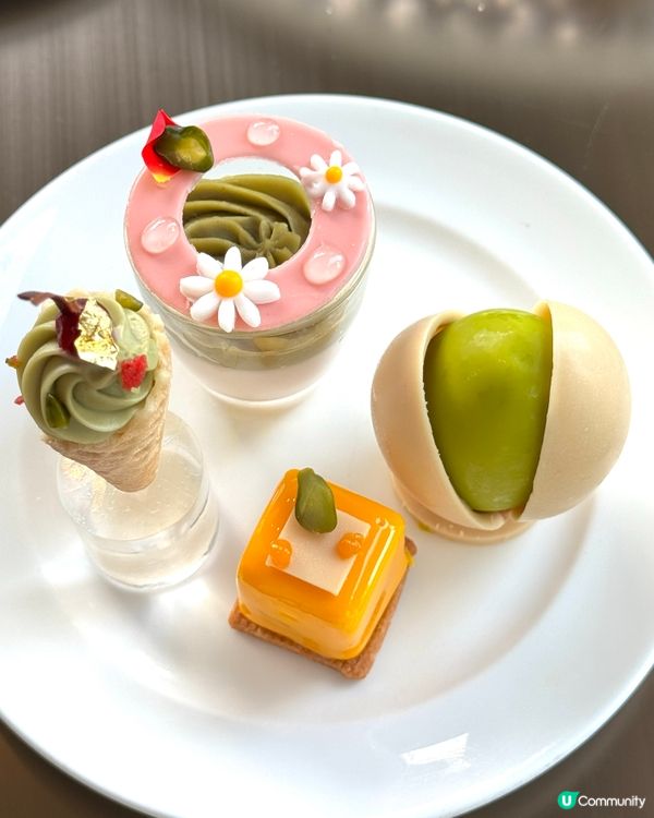 開心果控必試！💚 港麗酒店樂聚廊下午茶 🍰