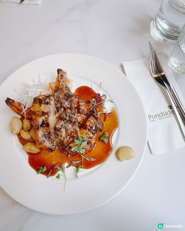 金鐘秘境餐廳！🌊瀑布旁歎香煎豬扒蘋果燒汁🤤🥩Pondside