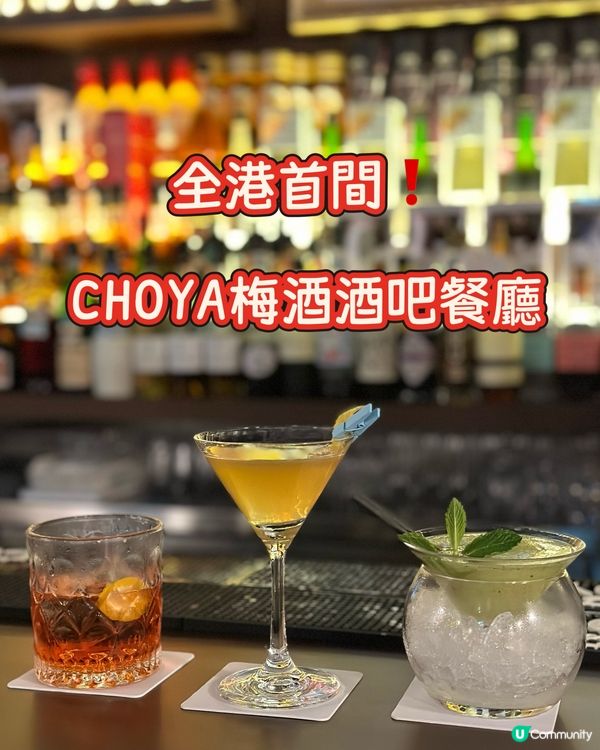 全港首間CHOYA梅酒酒吧餐廳🍸