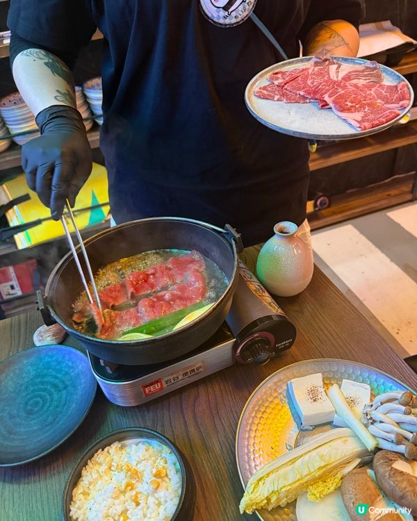 肉汁精華煮出既壽喜燒意大利飯