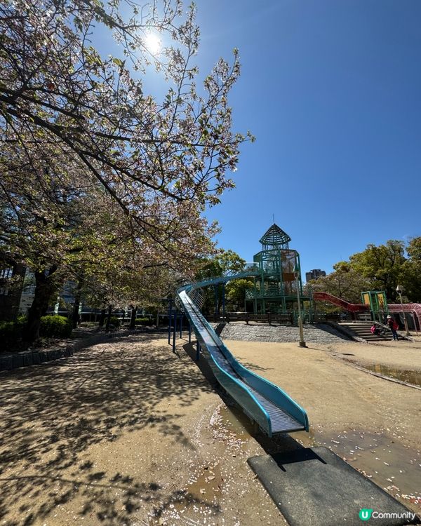 🌸 大阪櫻花公園遊樂場，粉紅浪漫滿瀉！