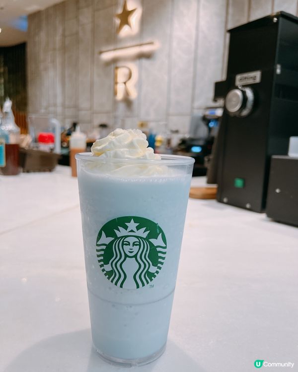 星巴克夏日必喝！🌊藍色沙灘星冰樂＋桂花荔枝🌺☀️
