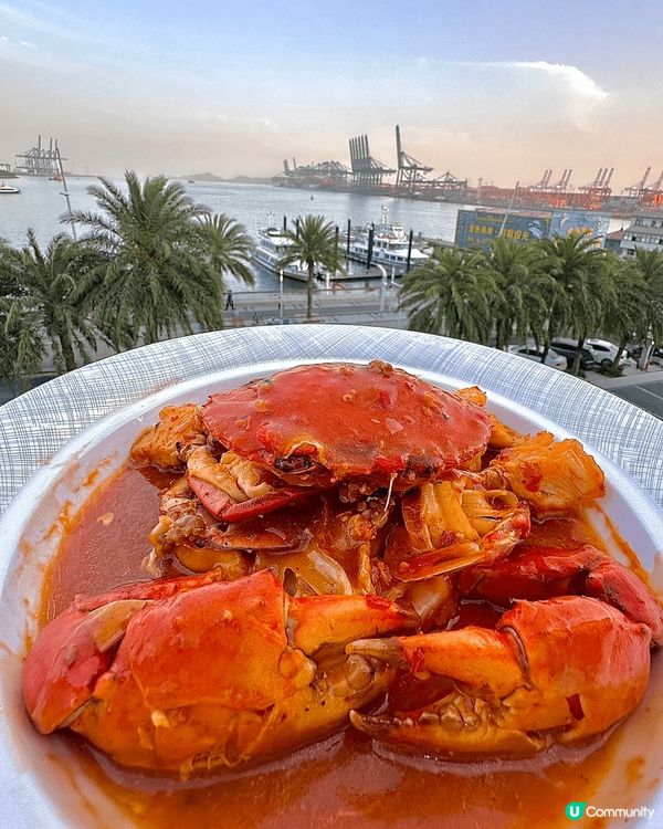 ✨【270°無敵海景露天排檔！】深圳人私藏「辣煌蟹撈麵」平價...