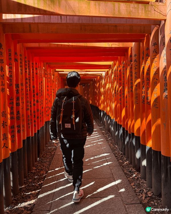 伏見稻荷大社喺京都真是一個靚到爆嘅地方！成條山路排滿紅色千本...