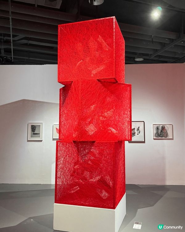 深圳鹽田千春《命運的邊緣》在木星藝術館舉辦中！展館中展出不少...