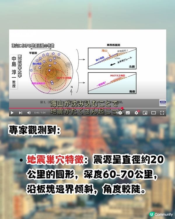 日本地震|地震學教授:東京灣海底震8千次多處隆起！恐引東京7級直下型地震