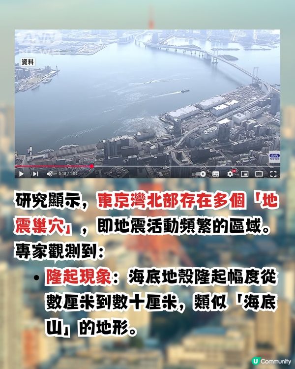 日本地震|地震學教授:東京灣海底震8千次多處隆起！恐引東京7級直下型地震