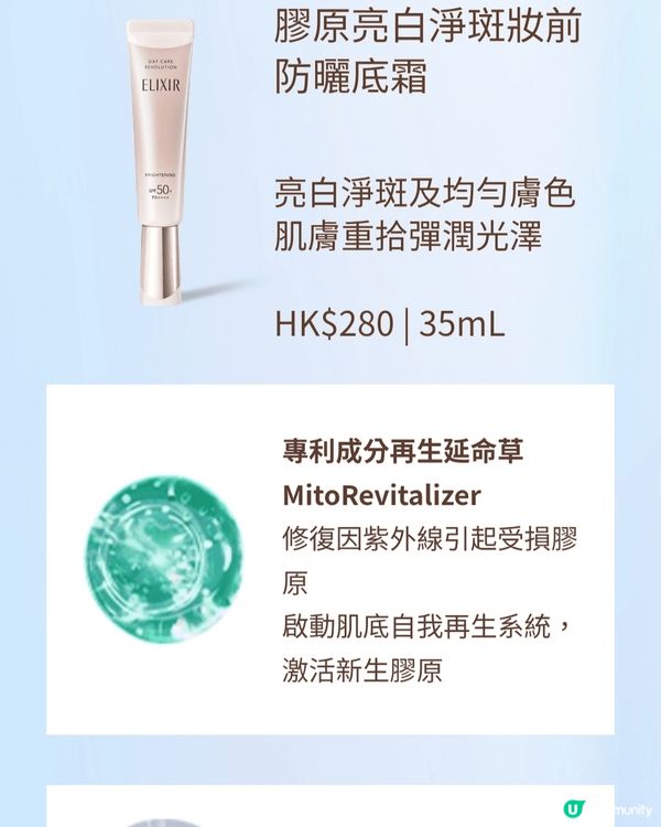 香港推介的Shisedo 膠原妝前防曬底霜系列 （SPF50...