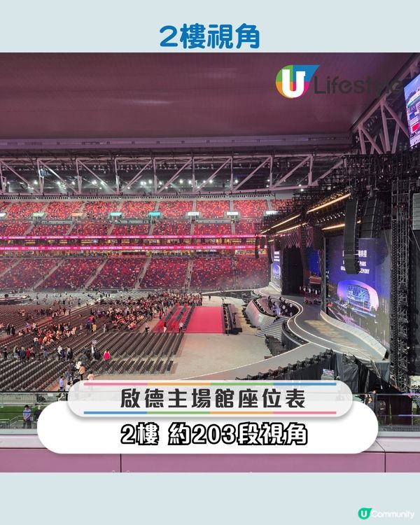 啟德體育園主場館 2樓、5樓、地面視角合集 附多圖！