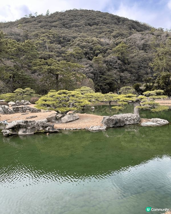 這個是栗林公園真係一個打卡的好地方，雖然係冬天去，沒有太多有...