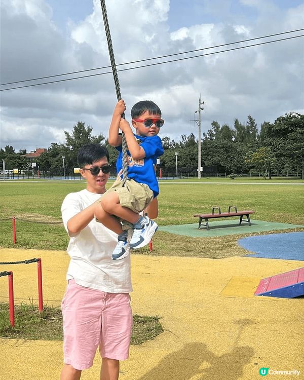 「沖繩縣綜合運動公園」勁大又有好多兒童遊玩設施，兩兄弟玩到唔...
