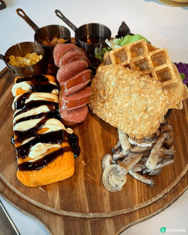 大大份的all day breakfast, 經開啟德sog...