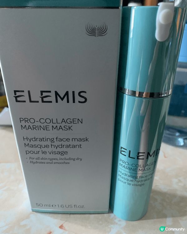 Elemis 骨膠原海洋面膜很好用，很香又容易吸收，即時補水...