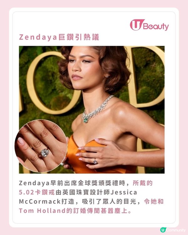 Zendaya曬巨鑽傳訂婚消息