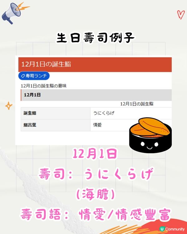 日本爆紅「誕生鮨」🎂你生日代表邊款壽司⁉️附網站