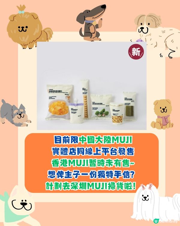 無印良品MUJI新推出寵物零食玩具😍深圳新手信⁉️