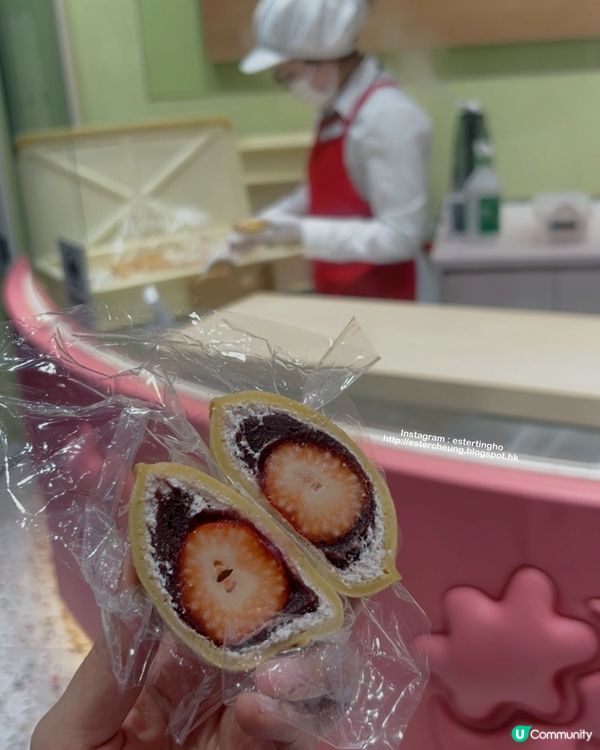 福岡必食 💕 季節限定 🍓 原粒甜王士多啤梨生銅鑼燒