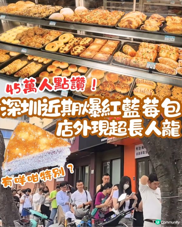 深圳近期爆紅藍莓包🫐45萬人點讚❤️店外現超長人龍😲究竟有咩咁特別？