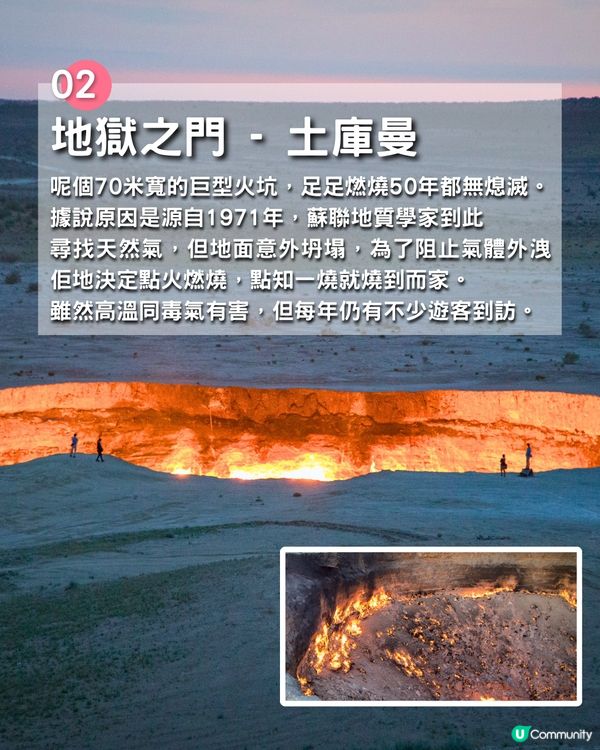 世界上最危險的8個地方☠️地獄之門燒足50年/小島藏逾5000毒蛇⁉️