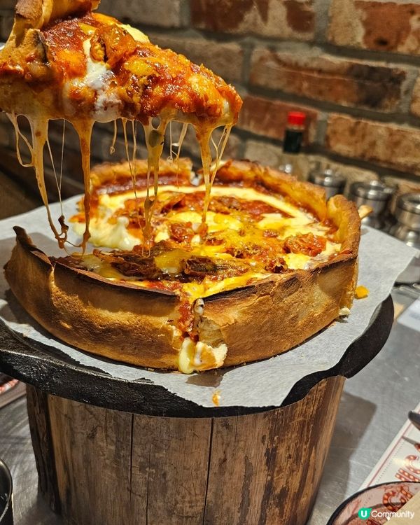 🇰🇷終於喺首爾食到心心念念嘅厚底芝加哥Pizza啦！