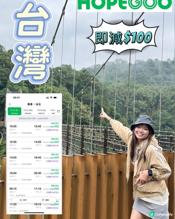 旅行優惠新會員即減100