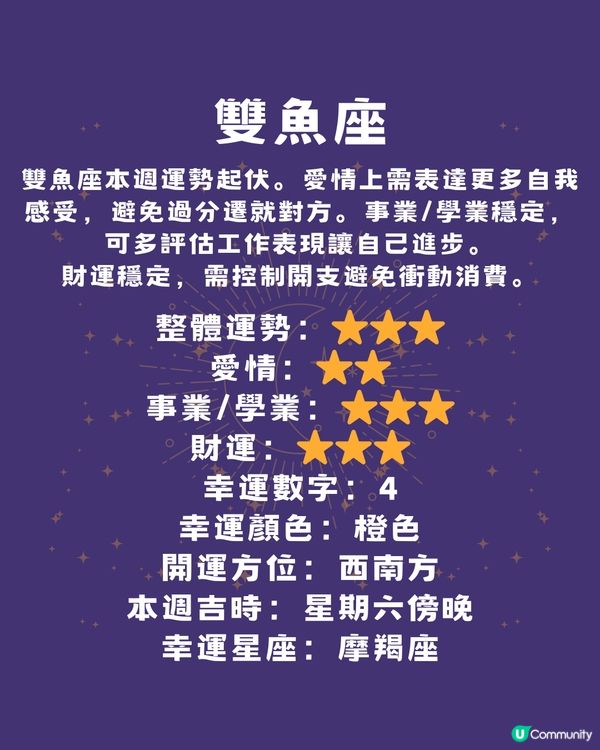 12星座本週運程(28/4-4/5)🌟