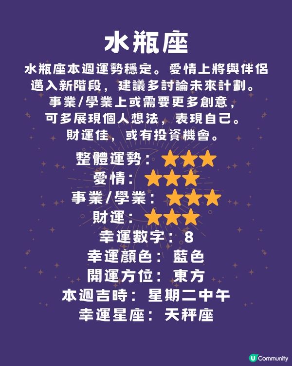 12星座本週運程(28/4-4/5)🌟