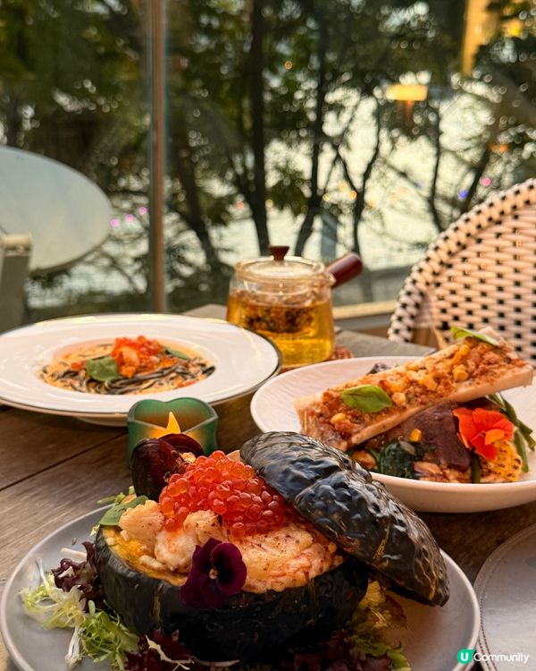 🇭🇰這家海景餐廳的漂亮飯已經next level了⋯