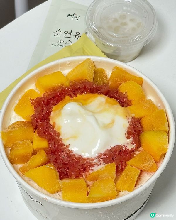 【🇰🇷首爾美食｜雪冰新品試吃】芒果西柚冰＋椰奶珍珠！