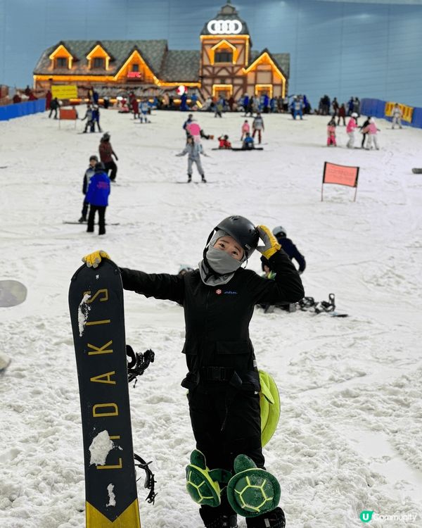 這是在復活節假期全家一起去最近非常熱門之一景點「廣州熱雪奇蹟...