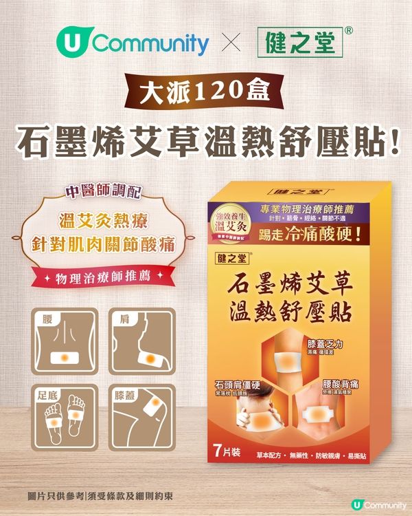 🌟大派120盒艾草溫熱舒壓貼！