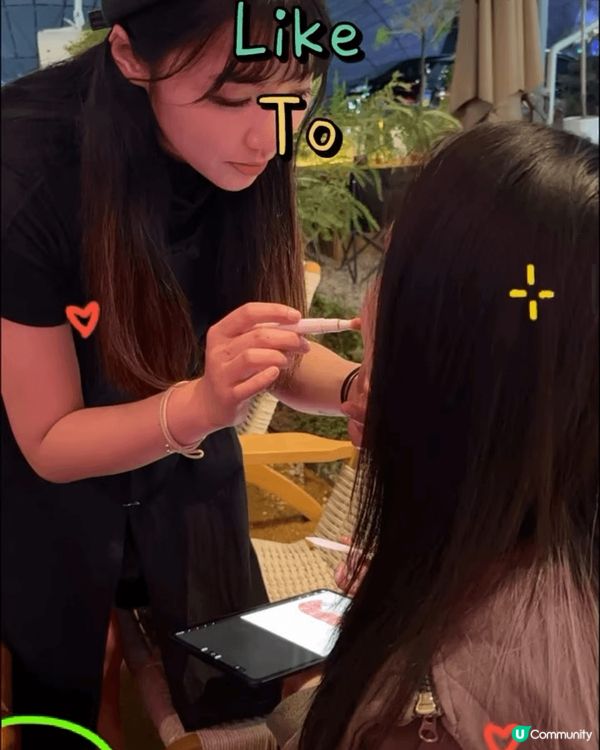 我外出幫客人化妝嘅相片