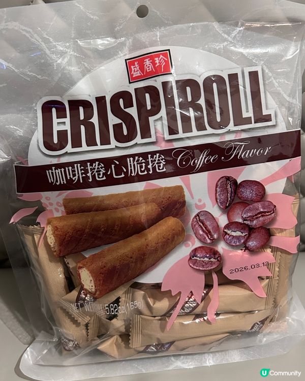 盛香珍咖啡捲心脆捲